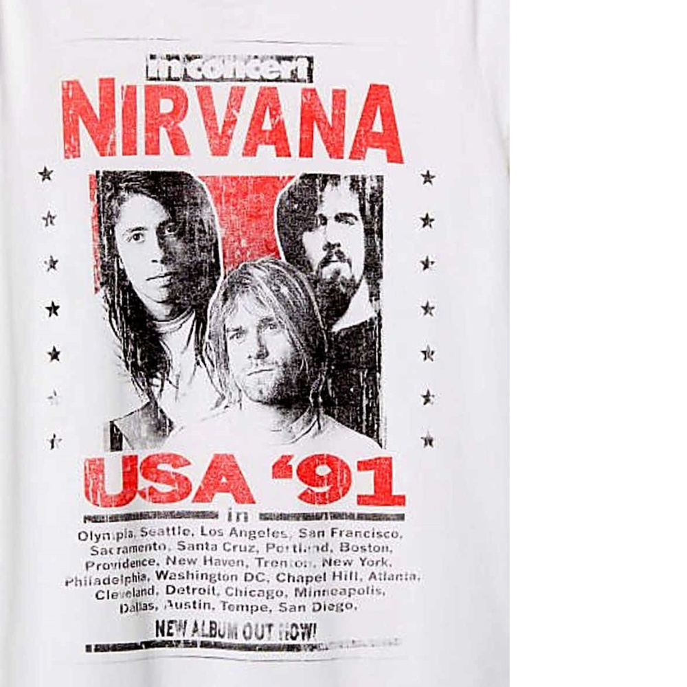 Nirvana In Concert Tour '91 T-Shirt L bigger NWT - Picture 3 of 3
